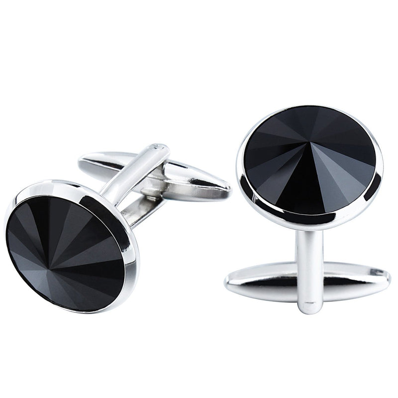 [Australia] - Mens Cuff links and Shirt Stud Set Tuxedo Accessories Wedding Business Small 6-Silver 