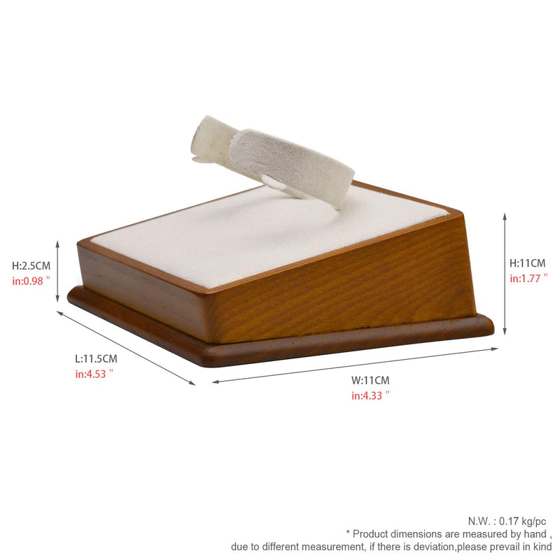 [Australia] - Oirlv Solid Wood Jewelry Display Stand Square Ring Earrings Bracelet Jewelry Holder (Creamy-white Bracelet Holder) Creamy-white Bracelet Holder 