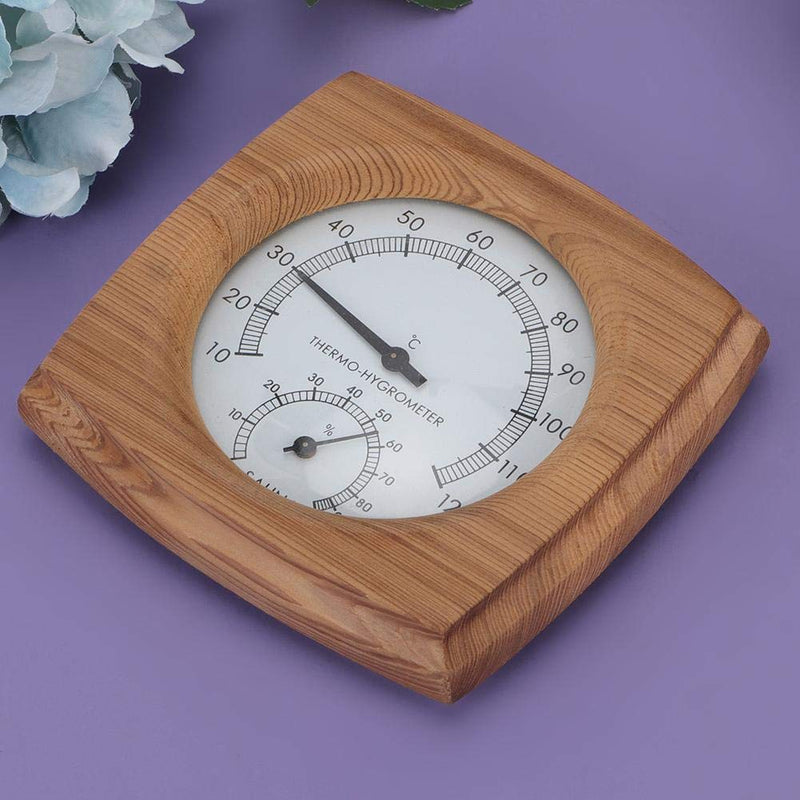 [Australia] - Fdit 2-In-1Sauna Temperature Cedar Wood Thermometer Hygrometer Thermo-Hygrometer Sauna Equipment Accessory 