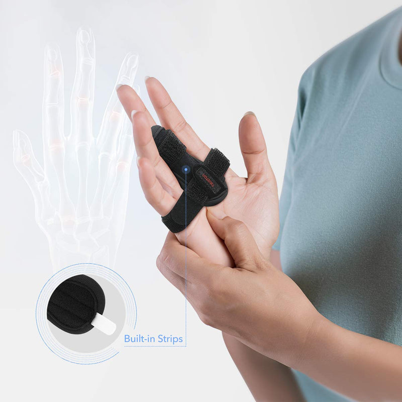 [Australia] - Tikaton Trigger Finger Splint, Adjustable Support, Finger Brace for Alleviating Finger Locking, Popping, Bending, Tendonitis, Stiffness, Pain Relief - Left or Right Hand 