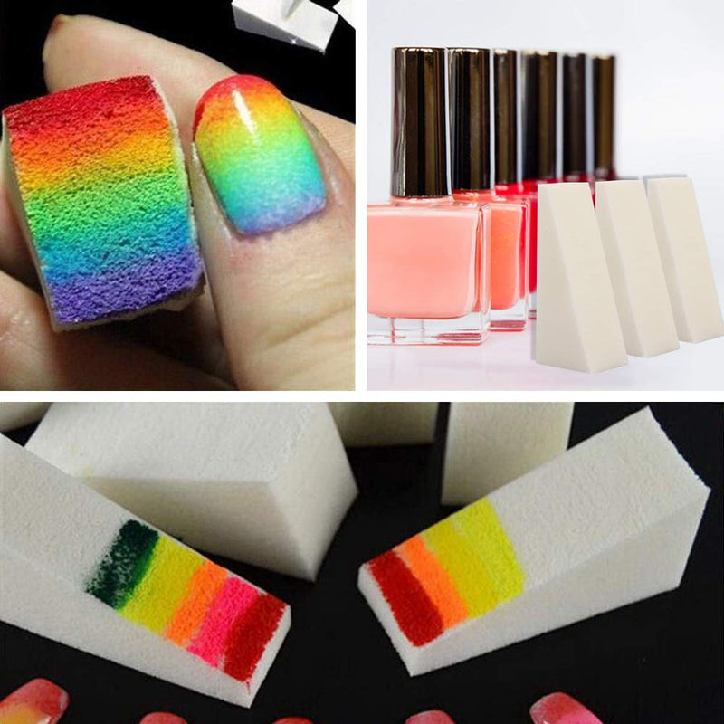 [Australia] - 70 Pcs Make Up Wedges Nail Art Sponges Cosmetic Wedges Foundation Beauty Tool (Triangle Shape) 