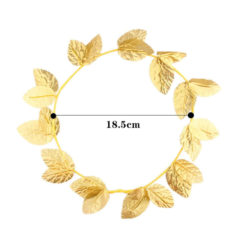 [Australia] - 3 Pieces Roman Head Wreath Gold Leaf Crown Headpieces Roman Leaf Headdress for Cosplay Role Playing Masquerade Accessories 
