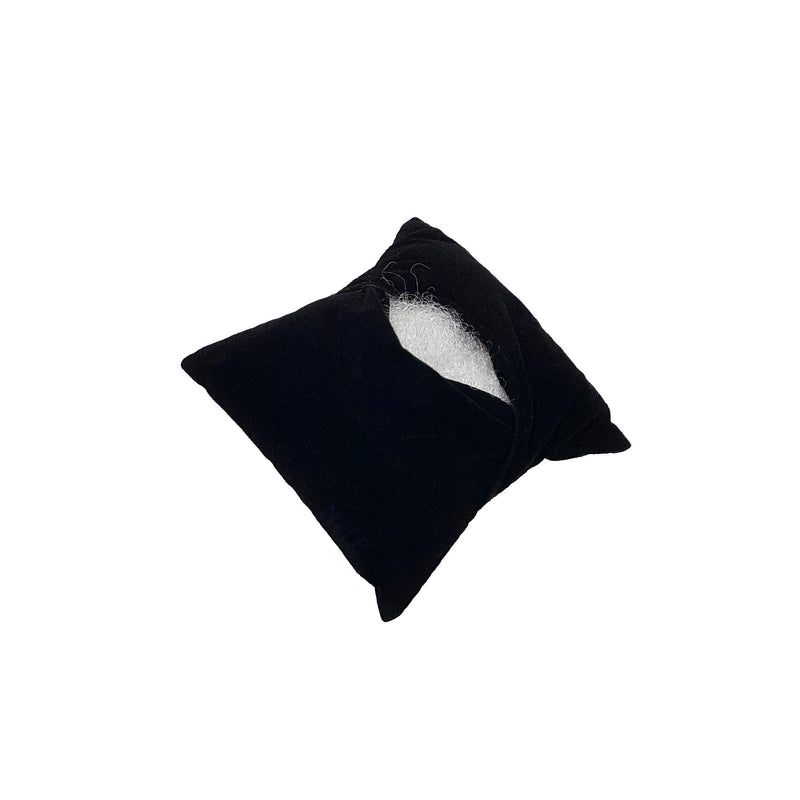 [Australia] - MOOCA Small Bracelet Watch Pillow Black Velvet Jewelry Displays, Jewelry Pillow Velvet, Small Watch Pillows, Velvet Bracelet Pillow Set 3"W x 3"D, Pack of 6 
