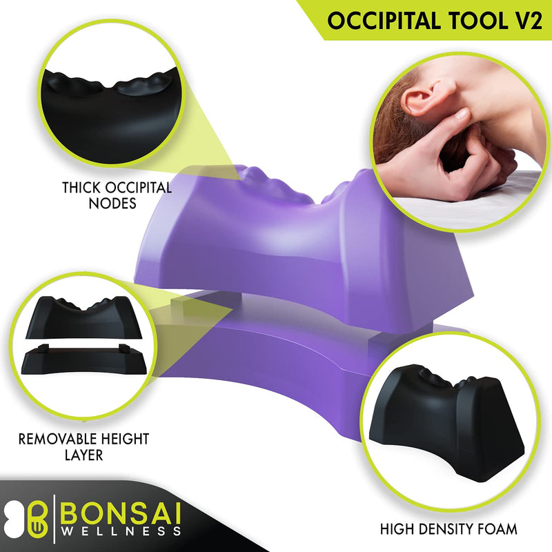 [Australia] - Occipital Release Tool 2.0 - Cervical Traction for Neck and Shoulder Pain Chiropractic Alignment Pivot Device for Trigger Point Therapy Headaches Migraine and Stress (Lilac) Lilac 