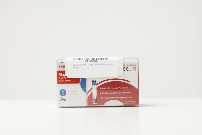 [Australia] - Blood Glucose Test Strips 50pcs & Lancing Devices, Only for Sinocare Safe AQ Smart Glucometer or Safe AQ Voice Glucometer 100 Piece Set 