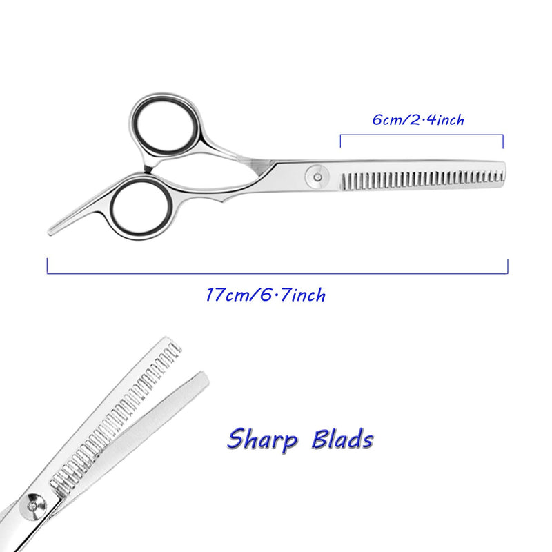 [Australia] - ESSOY Professional Thinning Shears Hair Cutting Teeth Scissors(6.5-Inches),Stainless Steel Haircut Scissor with Fine Adjustment Screw for Home Salon,Barber Hairdressing Scissor for Women Men Kids Hair Thinning Scissors 