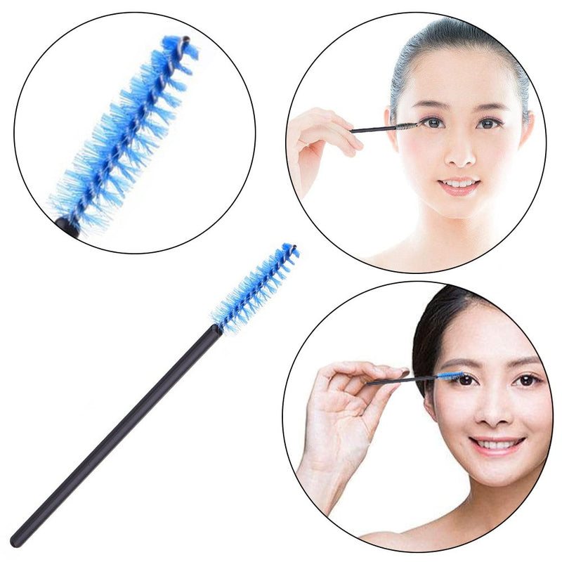 [Australia] - 300 Pack Multicolor Disposable Eyelash Mascara Brushes Wands Applicator Makeup Brush Kits, 6 Colors 