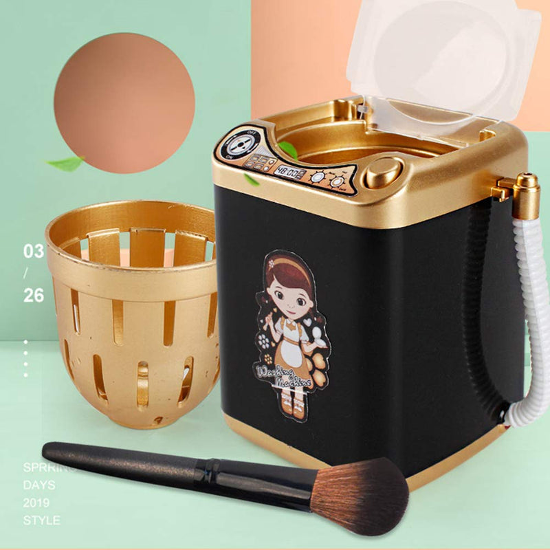 [Australia] - Falagasa Makeup Sponge Washing Machine, Mini Makeup Brush Cleaner Device Automatic Makeup Sponge Washing Machine for mini Makeup Sponge Black 