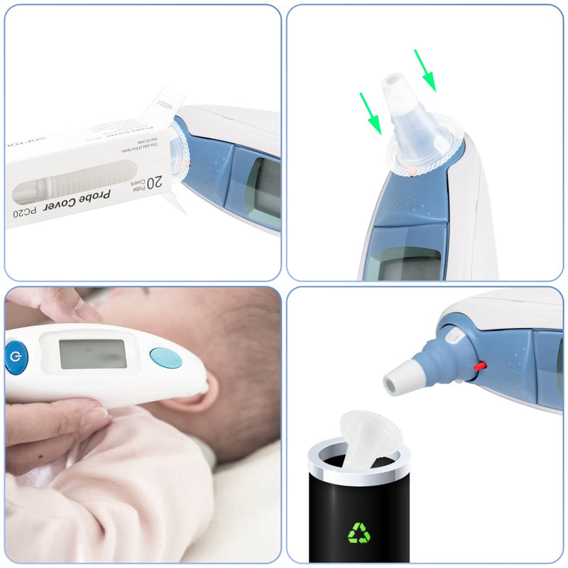 [Australia] - 200pcs Ear Thermometer Probe Covers, Disposable Probe Covers Thermometer for Braun Thermometer Models Thermometers Digital Thermometer 