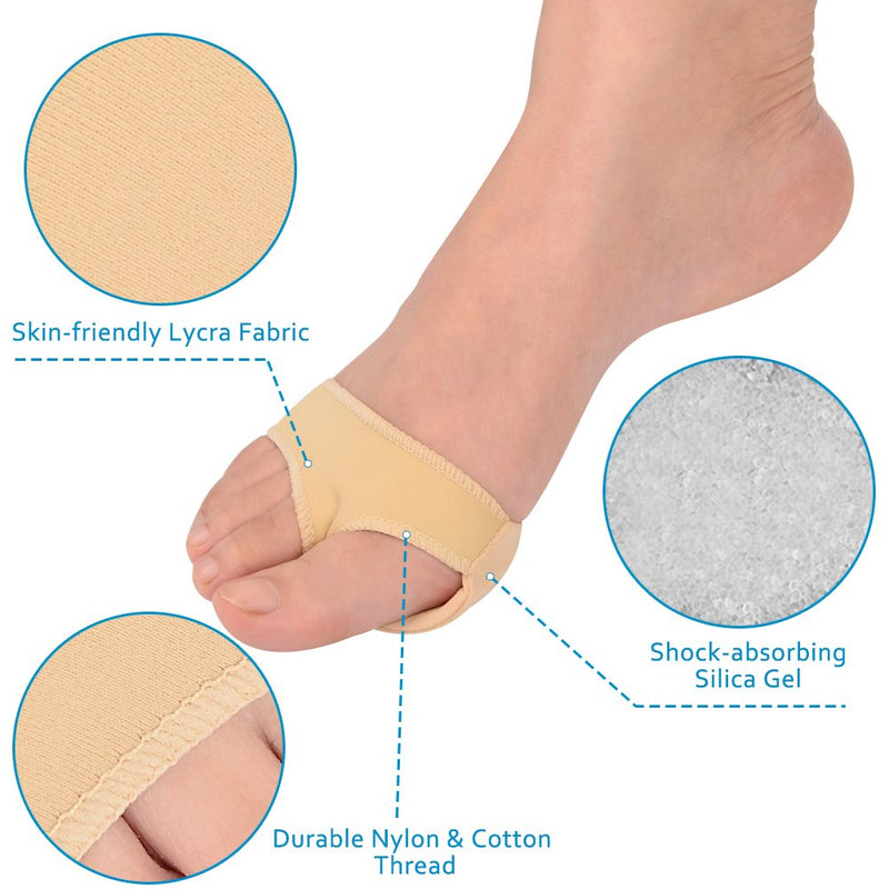 [Australia] - SOUMIT Metatarsal Pads - Soft Silicone Gel Foot Thongs, Forefoot Cushion Pads for Pain Relieve and Discomfort Sore Feet (EU40-45/ UK7-10.5) L UK7-10.5 Footpads 