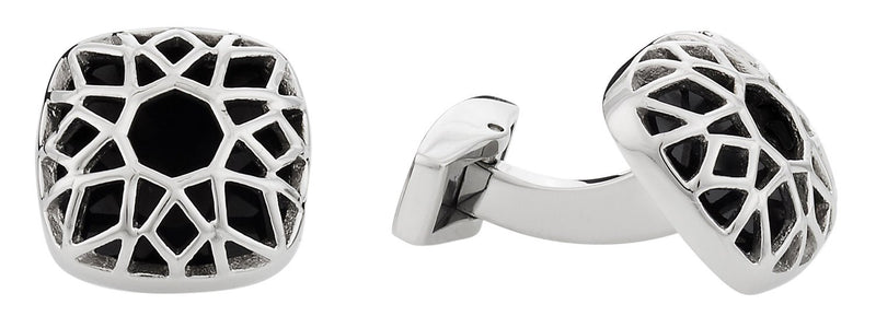 [Australia] - Cuff-Daddy Domed & Caged Stainless Steel Cufflinks with Presentation Box 