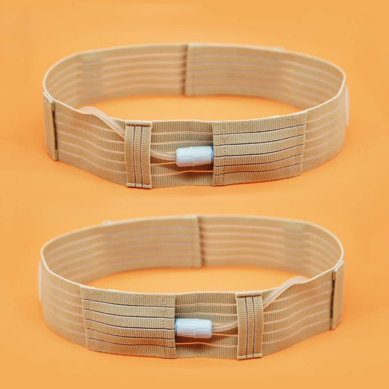 [Australia] - Peritoneal Dialysis Catheter Belt - 2 Pack G Tube Holder for Men and Women - Abdominal Dialysis Belt for PD,G,PEG,J Tube Fixed - Dialysis Accessories(Medium) medium 