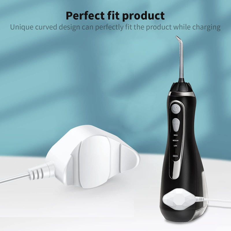 [Australia] - MEROM Water Flooser Power Cord Charger Charging Base Compatible with Waterpik Cordless Advanced Water Flosser WP-560UK WP-563UK WP-562UK Power Adapter Supply 