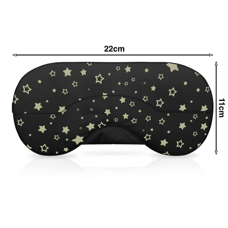 [Australia] - Silk Sleep Mask, Eye Mask for Sleeping, Blindfold Eye Mask, Super Soft Sleep Masks for Women & Men with Adjustable Straps, Sleeping Mask, Blackout Sleep Mask – Black Stars 