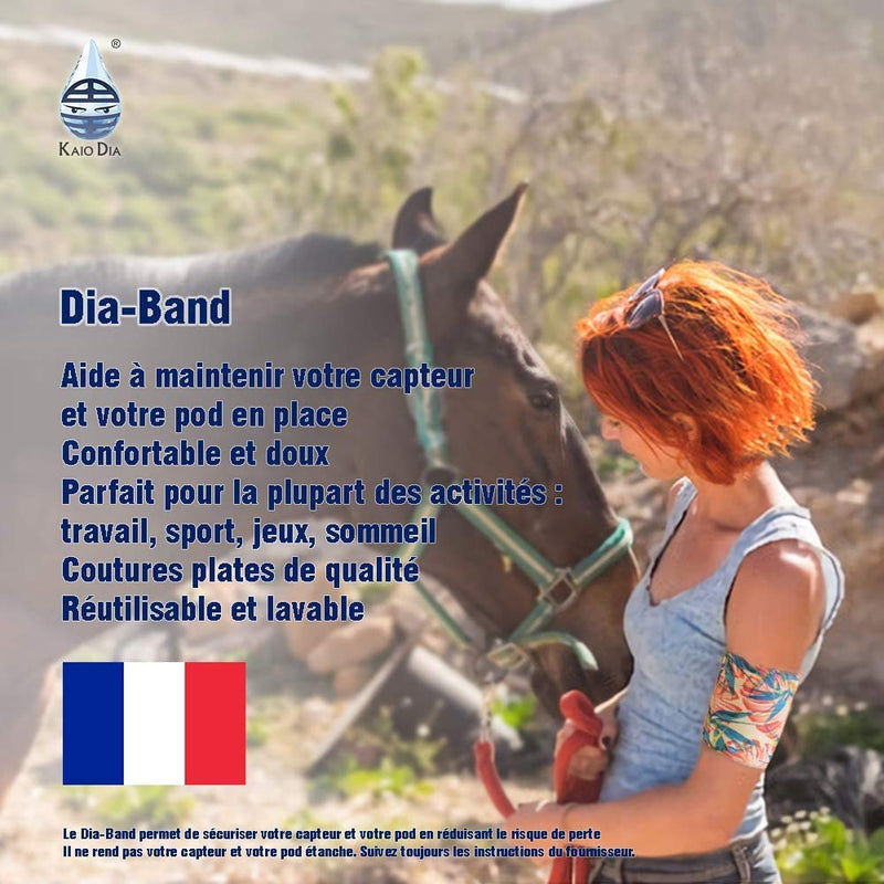 [Australia] - Dia-Band, Armband for CGM Freestyle Libre, Medtronic, Dexcom or Omnipod - Comfortable and Reusable Diabetic Armband for Glucose Sensor. L (29-32 cm) L (29-33 cm) 