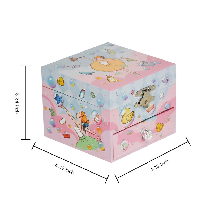 [Australia] - Laxury Music Jewelry Box for Girl Music Storage Box Music Box, Children’s Gift.（Repertoire: Swan Lake） 