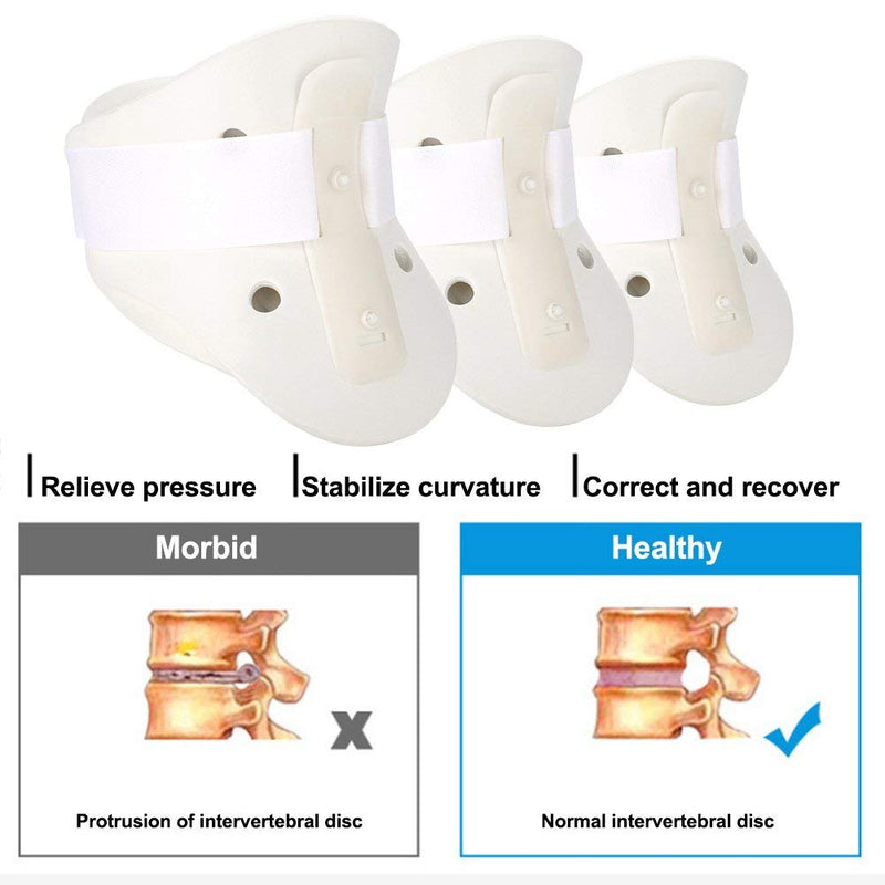 [Australia] - Neck Stretcher Collar Adjustable Neck Brace Soft Cervical Support for Vertebrae Neck Pain Relief(M) M 