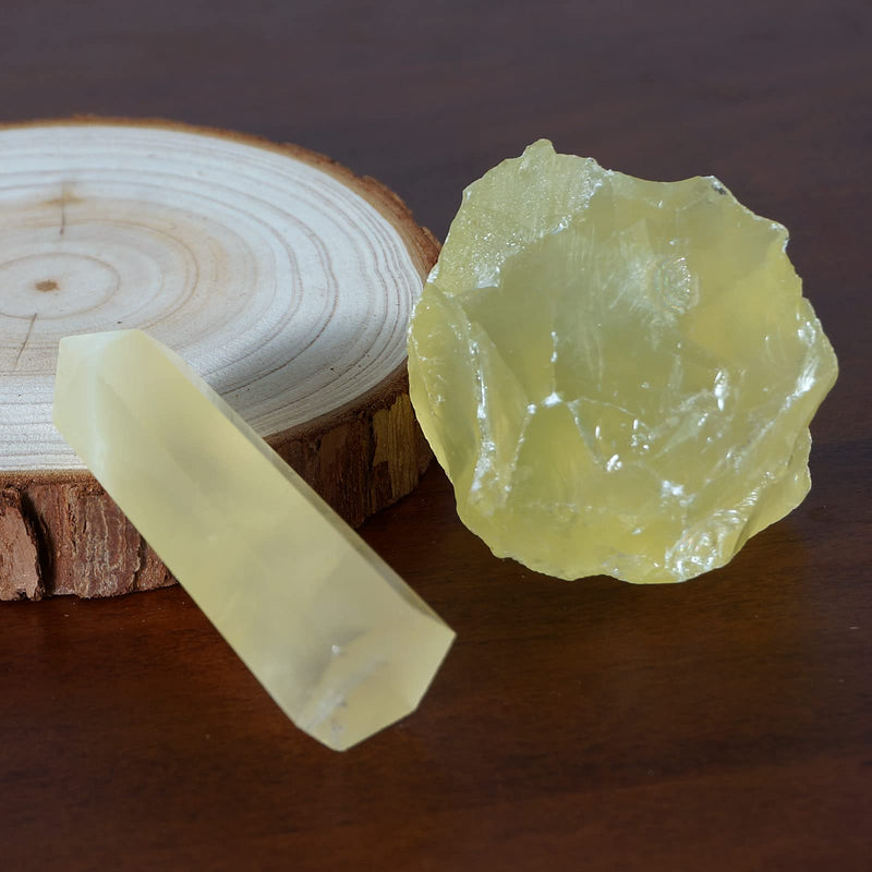 [Australia] - Soulnioi Healing Crystal Citrine Crystal Rough Stone Hexagonal Prism Single Point and Citrine Irregular Shape a Hole Incense Holder for Sticks Crystal Wand 3 