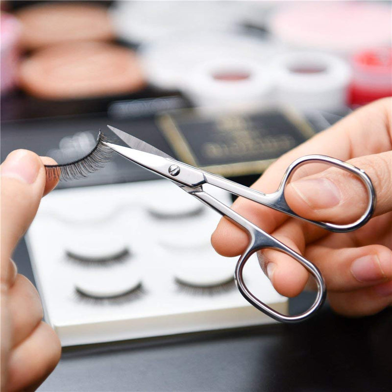 [Australia] - LIVINGO Premium Manicure Scissors Multi-purpose Stainless Steel Cuticle Pedicure Beauty Grooming Kit for Nail, Eyebrow, Eyelash, Dry Skin Curved Blade 3.5 inch 