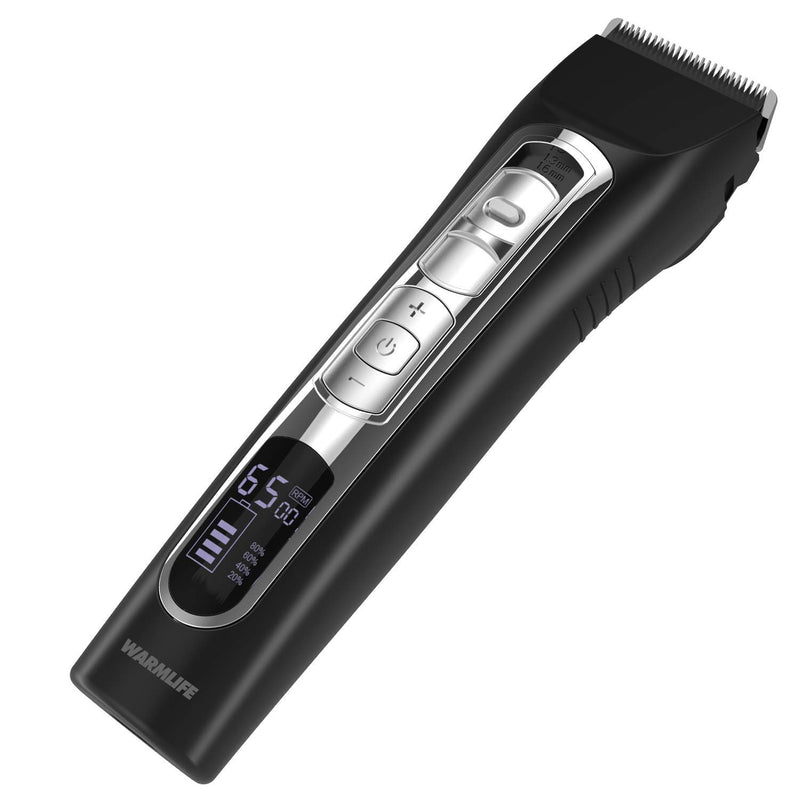 [Australia] - Warmlife Hair Clippers for Men Professional, Electric Mens Hair Clippers for Hair Cutting Kit, Premium Hair Trimmer with LED Display, 3 Speed, 4 Comb Accessories 