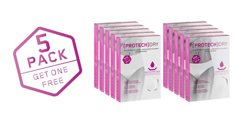 [Australia] - PROTECHDRY Washable Urinary Incontinence Cotton Underwear for Women Maxi Pant with Front Absorbent Area (White, XL) White XL (Pack of 1) 