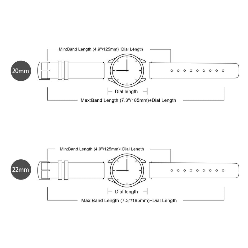 [Australia] - Fullmosa Quick Release Watch Band 22mm 20mm, Leather Silicone Hybrid Wacth Bands for Samsung Galaxy Watch/Huawei Watch/Garmin Forerunner/Amazfit Black+Black buckle 