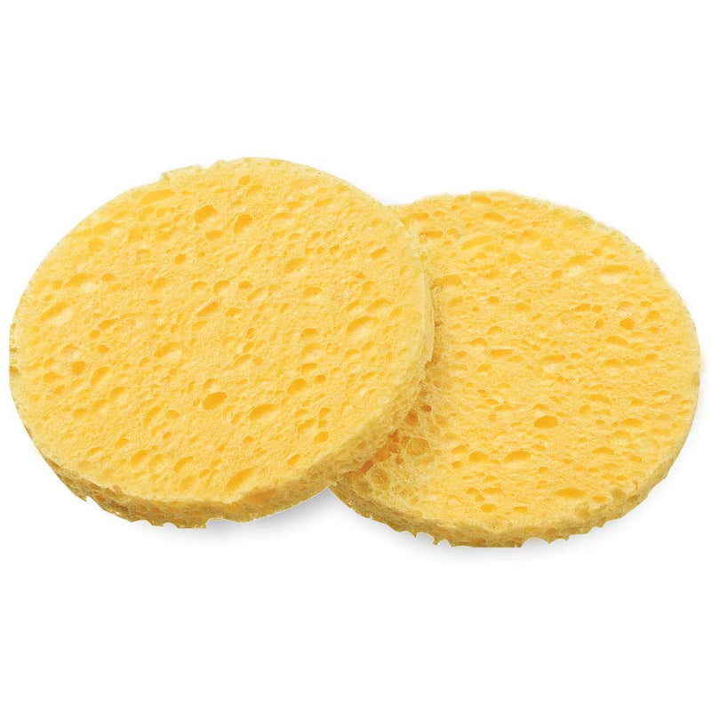 [Australia] - ForPro Cellulose Round Sponge, Pre-Moistened Face and Body Sponge, Natural Yellow, 3”, 25-Count 