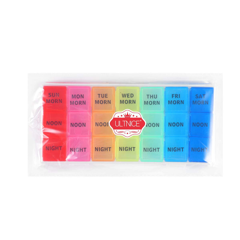 [Australia] - ULTNICE Pill Box for 7 day Pill Organizer 21 Slots Storage Box Weekly Pill Holder for Medications Vitamins 