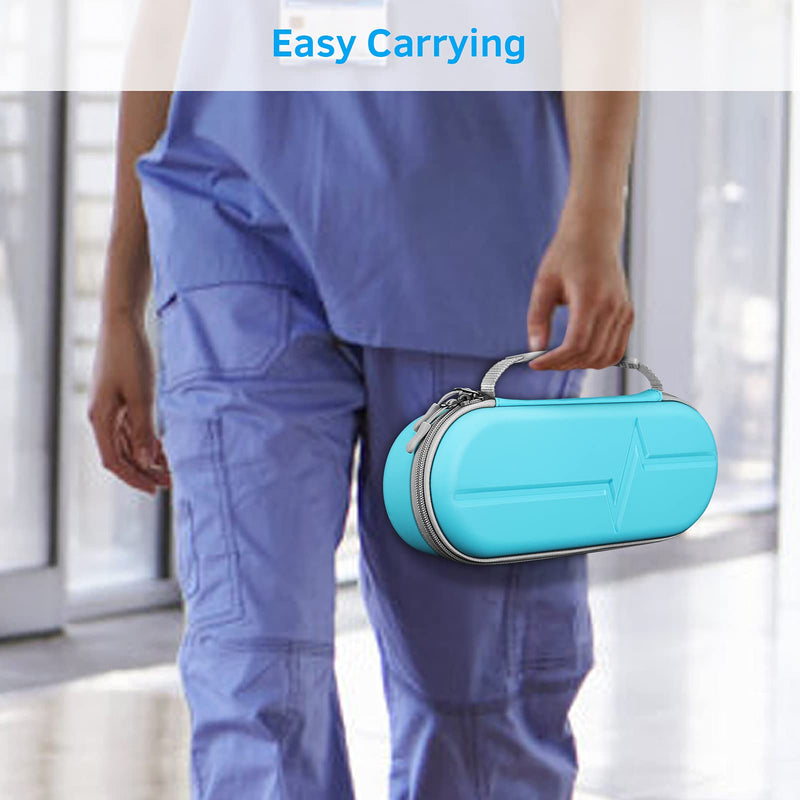 [Australia] - Nurse Stethoscope Case, SKYREH Travel Hard Stethoscope Case for 3M Littmann Classic III, 3M Littmann Cardiology IV, MDF Acoustica Lightweight Stethoscope (Blue) Blue 