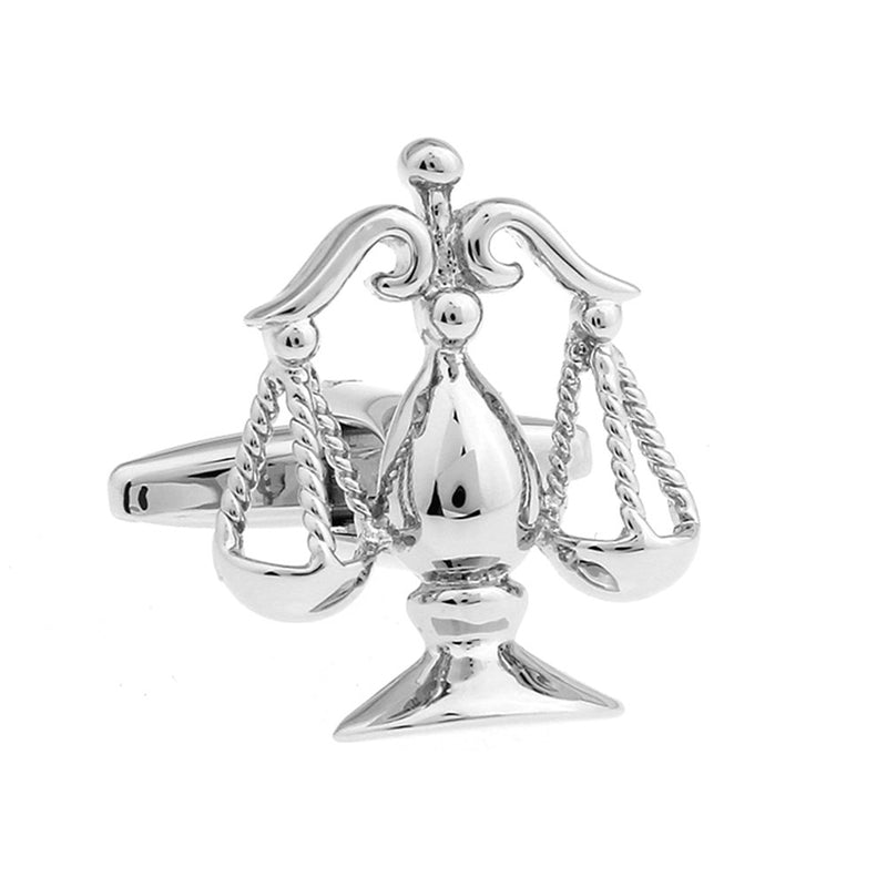 [Australia] - Libra Judge Lawyer Scales of Justice Cufflinks Silver 