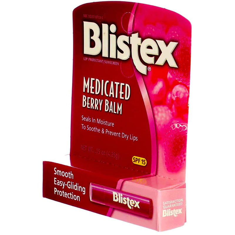 [Australia] - Blistex Medicated Berry Balm SPF 15 0.15 oz (Pack of 4) 