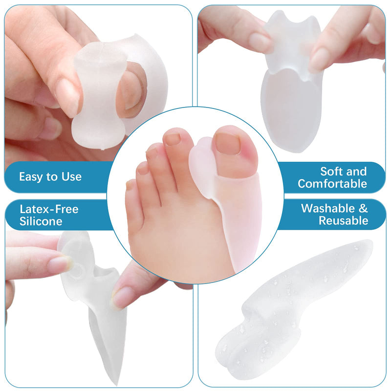 [Australia] - Menocady Pack of 12 Bunion Cushions and Protectors, (1/2'' Thick) Bunion Pad with Gel Shield, Bunion Corrector with Separator for Big Toe, Bunion Shield for Pain Relief from big toe joint, Bunion Pain, Pressure 