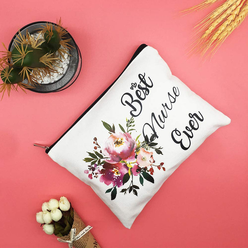 [Australia] - Nursing Student Gifts Nurse Practitioner Gifts for Women Nurses Week Gifts Nursing School Supplies Gifts Best Nurse Ever Cosmetic Bag Travel bag 