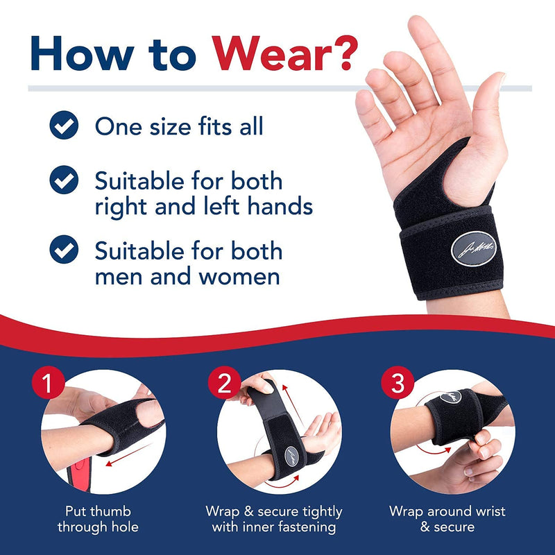 [Australia] - Bundle: Heat Therapy Arthritis Gloves (1 Pair, Blue) + Copper Lined Wrist Support (Single) 