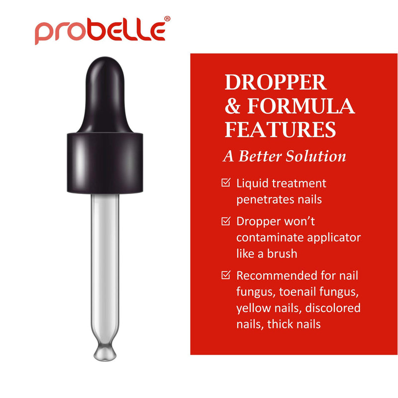 [Australia] - Probelle Natural Fungal Nail Treatment, Anti Fungal Nail Treatment, Nail Color Restoration, Clear Homeopathic Topical Solution .5 oz/ 15 ml (Patented Formula) 