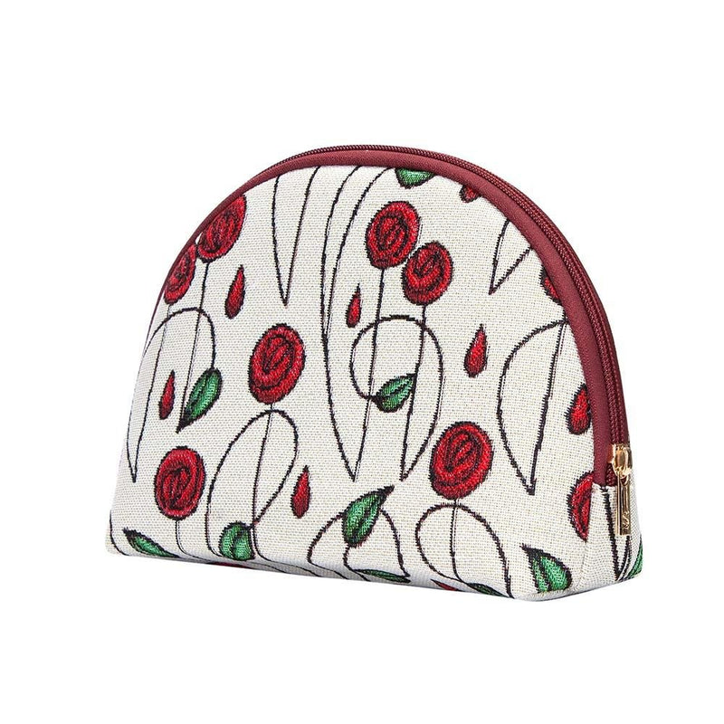 [Australia] - Signare Tapestry cosmetic bag makeup bag for Women with Charles Rennie Mackintosh Rose Design (COSM-RMSP) 