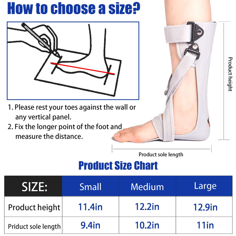 [Australia] - AFO Foot Drop Brace Ankle Foot Orthosis, for Foot Drop, Stroke, Hemiplegia, Tendon and Calf Stretching, Keeping Foot in Straight Right Angle (M, Right) M 