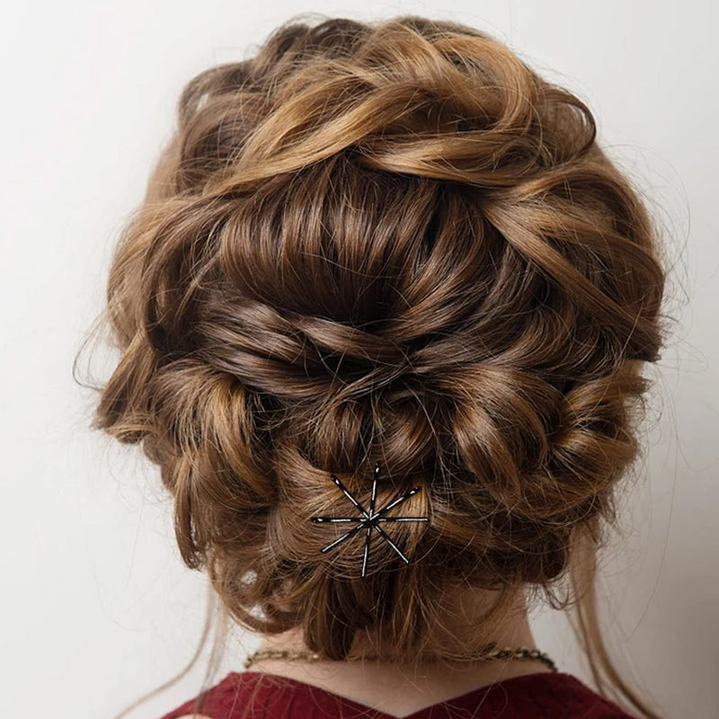 [Australia] - 150 Pieces Bobby Pins, Hair Clips Hair Grips Kirby Grips for Women Hair Styling Pins with Storage Box(Black) Black 