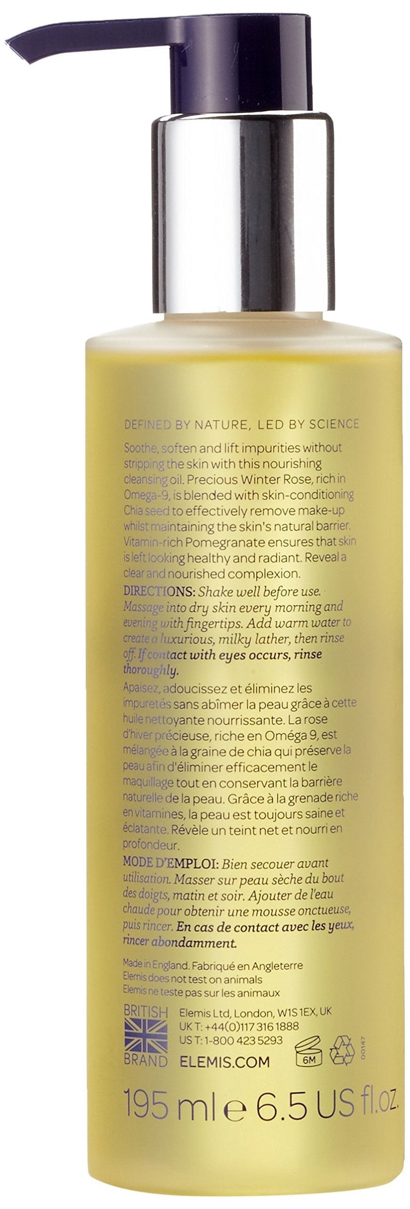 [Australia] - Elemis Nourishing Omega-Rich Cleansing Oil, Skin Conditioning Cleansing Oil, 195 ml 