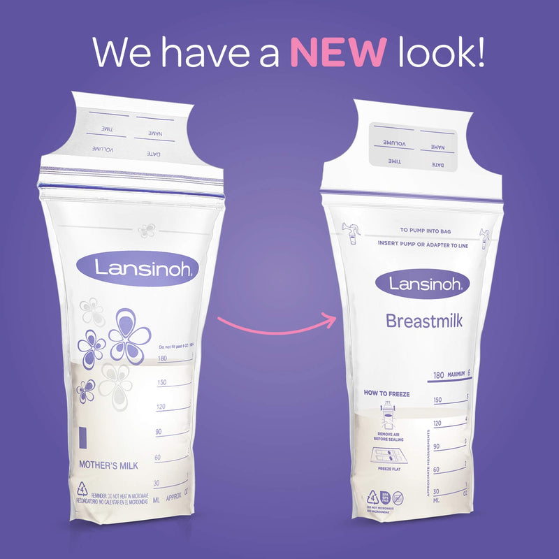 [Australia] - Lansinoh Breast Milk Storage Bags Breastmilk Pouches for fridge or freezer use, store flat or standing, BPA and BPS free, pre-sterilised, double zipper seal, Pack of 25 25 Count single 