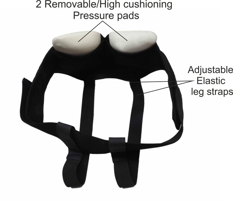 [Australia] - Wonder Care- Inguinal Hernia Support post-surgery Hernia pain relief Truss Brace for Double Inguinal or Sports Hernia with 2 Removable Compression Pads & Adjustable Groin Straps-Large L(36"-39") 