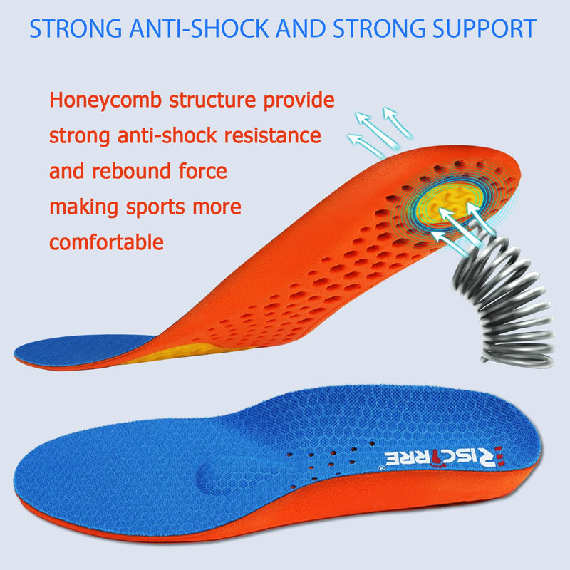 [Australia] - Insoles for Men and Women- Support Shock Absorption Cushioning Sports Comfort Inserts, Breathable Shoe Inner Soles for Running Walking,Hiking,Working M:Men's:7-9|Women's:9-11 
