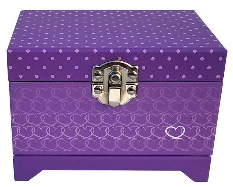 [Australia] - My Tiny Treasures Box Company Ballerina Music Box (Heart Ballerina Music Box - Purple) Heart Ballerina Music Box - Purple 