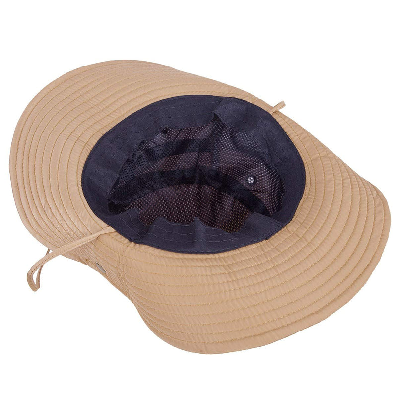 [Australia] - moonsix Outdoor Sun Hat for Men Wide Brim Camping Hats UV Protection Fishing Bucket Cap 4-khaki 