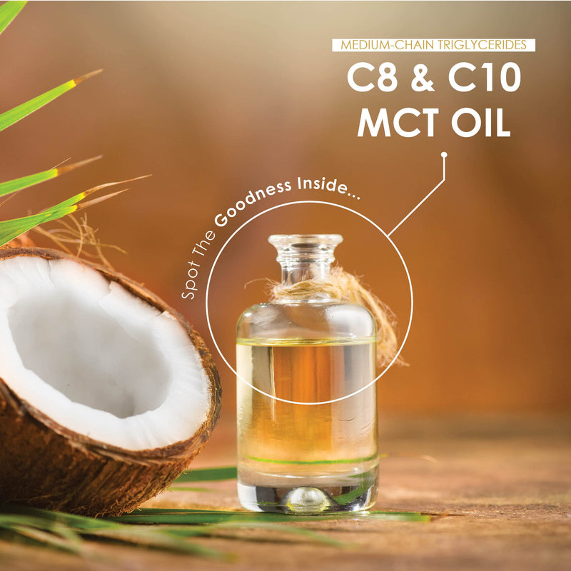 [Australia] - Keto MCT Oil 1000mg - Medium Chain Triglycerides – Made from Coconuts – Source of C8 + C10 – Non GMO, Keto, Halal – 90 Softgels 