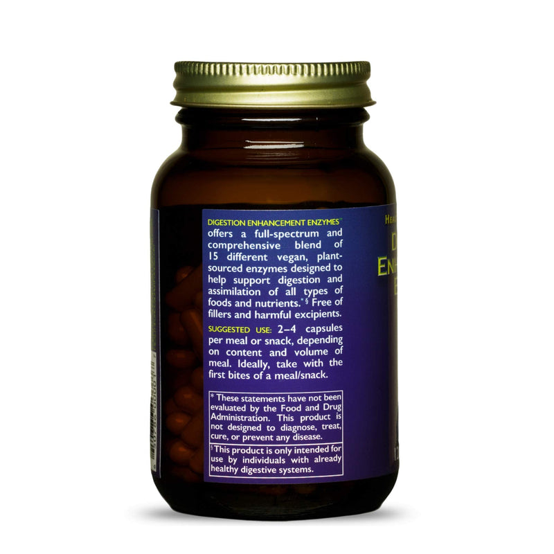 [Australia] - HealthForce SuperFoods Digestion Enhancement Enzymes - 120 VeganCaps - All-Natural, Plant-Sourced Enzyme Supplement - Promotes Healthy Gut - Gluten Free - 30 Servings Standard Packaging 