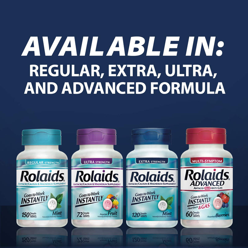 [Australia] - Rolaids Extra Strength Antacid, 96 Chewable Tablets, Mint Flavor, Extra Strength Heartburn Relief 