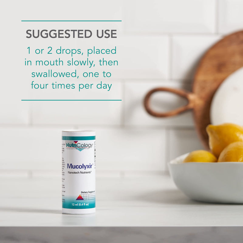 [Australia] - NutriCology Mucolyxir - Microdose DNA, Respiratory Airway Support - 12 mL (0.4 fl oz) 