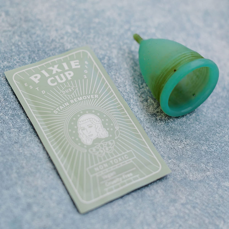 [Australia] - Menstrual Cup Stain Remover - Sterilizer and Cleaner - The Only Wash That Will Completely Remove Stains from Reusable Menstrual Discs | Organic Powder Solution | 5 Packets 