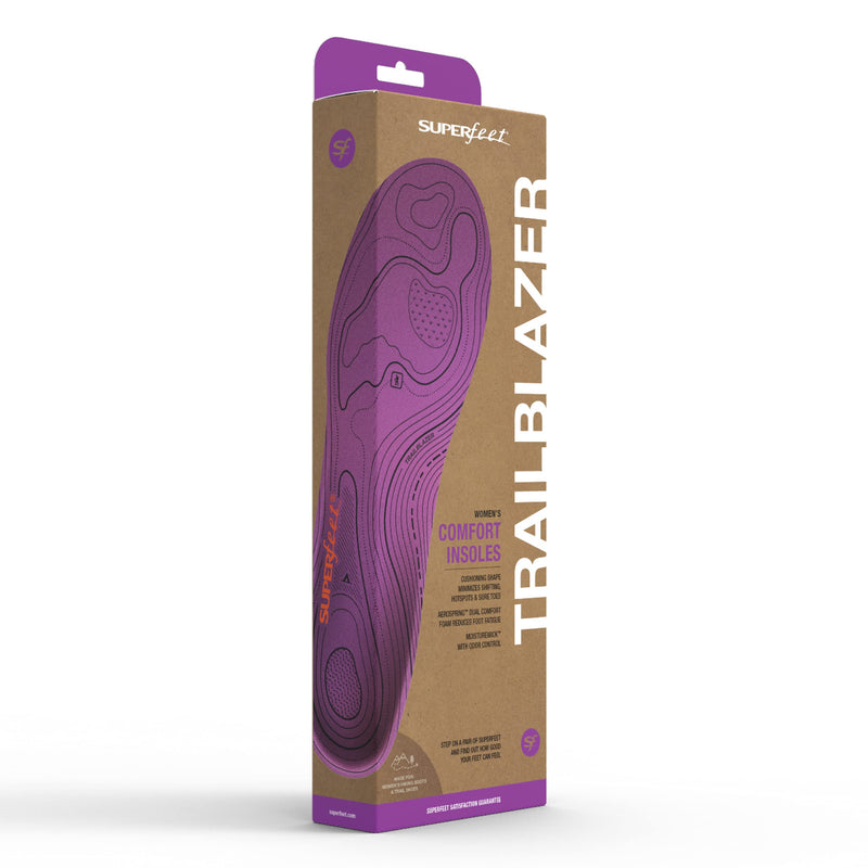 [Australia] - Superfeet Trailblazer Comfort Women's Carbon Fiber Orthotic Arch Support Insoles - 4.5-6 Women Dahlia 